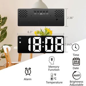 Hot Selling <b>Digital</b> <b>Clock</b> LED Electronic Alarm <b>Clock</b> Simple Style <b>Clock</b> Suitable for Living Room and Bedroom - Product Image 3