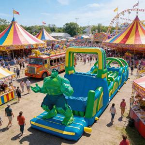 Castillo Inflable con Obstáculos Temáticos <span class=keywords><strong>de</strong></span> Anime - Material <span class=keywords><strong>de</strong></span> PVC Ecológico, Soporta >500 kg, Uso en Exteriores - Product Image 4