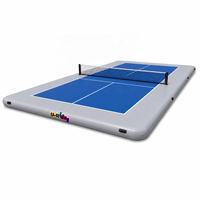 Terrain de pickleball gonflable flottant, île flottante stable pour aire de jeux intérieure et extérieure - Terrain de pickleball gonflable