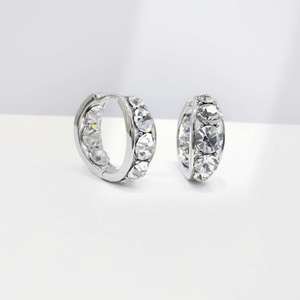 Precio de fábrica, pendientes de plata de ley 925 con cruz geométrica, pendientes minimalistas para mujer, estilo occidental, para uso diario. - Product Image 4