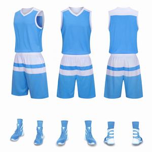 Dapat disesuaikan pakaian olahraga basket dicetak Jersey Mesh dengan Logo tim desain stok seragam basket - Product Image 6