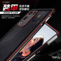 Étui de protection en métal de luxe pour ZTE nubia RedMagic 11 Air 5G, cadre en aluminium + film de protection d'objectif en métal