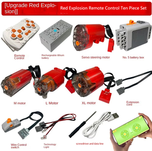 Uzaktan kumanda pili kutu yapı taşları Motor direksiyon motoru bilim ve eğitim takım kombinasyonu Modificat ile uyumlu - Product Image 3