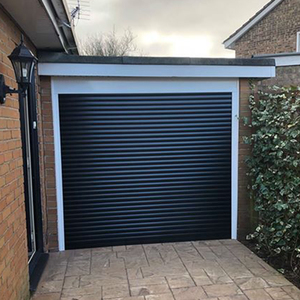 Prix de gros Villa de luxe encastrée Batten moderne Grille moteur automatique Porte de garage en aluminium noir pour la maison - Product Image 3