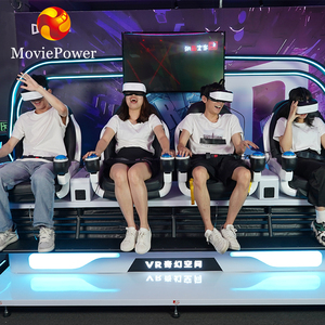 Simulateur de cinéma du jeu 9D VR de tir des joueurs VR de réalité virtuelle 4 de machine de chaise de montagnes russes de jeu de VR pour le parc d'attractions - Product Image 1