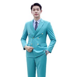 <span class=keywords><strong>Costume</strong></span> pour hommes en tissu de laine, coupe ajustée, costumes pour hommes, affaires, 3 pièces, double boutonnage, <span class=keywords><strong>costume</strong></span> de mariage <span class=keywords><strong>italien</strong></span> pour hommes - Product Image 2