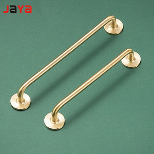 JAYA Light Luxury Brass Handle Modern Minimalist Drawer Cabinet Wardrobe <strong>Door</strong> Cabinet Golden Double Furniture <strong>Door</strong> Handle <strong>Knobs</strong> - Product Image 4