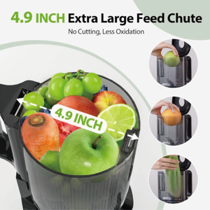 Presse-agrumes à mastication lente électrique automatique moderne à usage commercial <span class=keywords><strong>en</strong></span> <span class=keywords><strong>acier</strong></span> <span class=keywords><strong>inoxydable</strong></span> avec lame <span class=keywords><strong>en</strong></span> <span class=keywords><strong>acier</strong></span> <span class=keywords><strong>inoxydable</strong></span> et moteur à courant continu pour une utilisation <span class=keywords><strong>en</strong></span> extérieur et dans les hôtels - Product Image 3