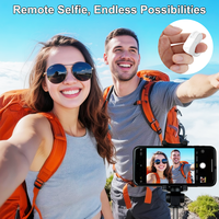 Mouse Ring Nirkabel dengan Penyangga yang Dapat Ditarik untuk Smartphone, Tablet, Laptop, Remote, Kamera Tiktok, E-book, Studio Creator, Kontrol