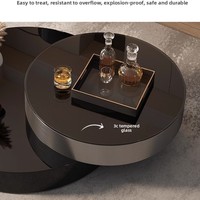 Table basse de salon moderne, luxueuse et durable, pliable, rotative, extensible, minimaliste, avec design créatif, de différentes tailles, pour les maisons.