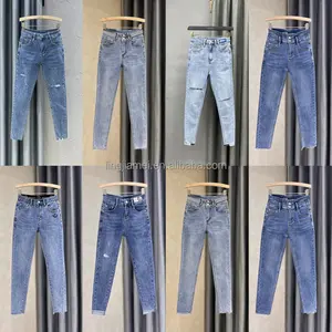 2023 Atacado Boutique Mulheres na Moda Plus Size Jeans Slim Fit Elastic Jeans