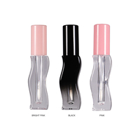 Tube de brillant à lèvres vide avec logo personnalisé, flacon transparent avec applicateur pour emballage cosmétique en marque blanche, vente en gros directe du fabricant