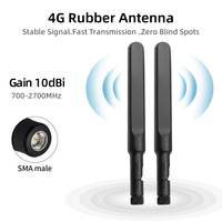 Station de base extérieure universelle double bande 2,4 GHz 5 GHz 4 GHz Wifi 6 avec antenne communication 90 degrés type « Rubber Duck »