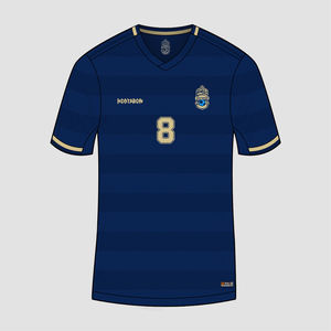 HOSTARON süblimasyon özel siyah beyaz kısa kollu erkek futbol forması yetişkin futbol Culb Jersey işlemeli Logo ile Set - Product Image 2