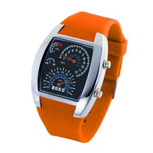 Dẫn hiển thị người đàn ông thể thao rpm Turbo flash đồng hồ đeo tay xe tốc độ Meter quay số nhị phân ma trận kỹ thuật số Đồng hồ điện tử - Product Image 4