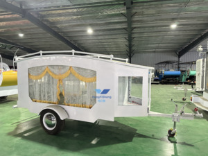 Best Seller <b>Trailer</b> Hearse Hearse Royal Style Funeral Carriage White and Gold Ornate Luxury Funeral Vehicle for Export - Product Image 5