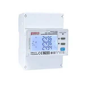 MID approved EM4373 CT 3*230/400V 0.05~5(6)A three phase power analyzer~3 phase 4 wire meter~ electricity meter