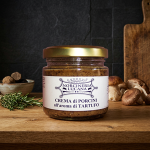 Salsa Picante y Salada Personalizable con Trufas y Champiñones Porcini para Pasta Cocinada, Hecho en Italia, Envase a Granel en Tarro de Cristal para Adultos - Product Image 3