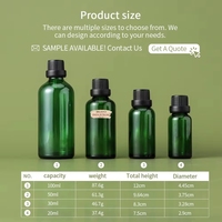 Vente en gros de flacons compte-gouttes en verre ambré vert 5ml 10ml 30ml 50ml 100ml pour huiles essentielles, emballage cosmétique, fournisseur d'emballages de marque