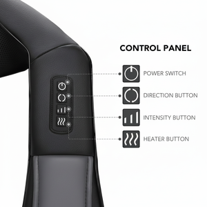 OEM/ODM Brand LOGO Customized PU Leather Intelligent Compression Back Pain Relief Belt 3 Intensity Levels Neck Shoulder <b>Massager</b> - Product Image 1