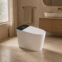 WC intelligent en céramique avec bidet électrique, siège chauffant, chasse d'eau automatique et télécommande