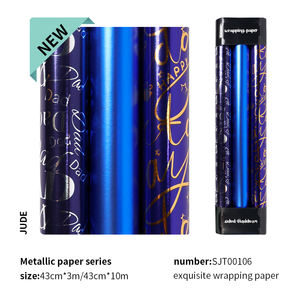 Papier d'emballage 43*300cm fabricant d'usine personnalisé 80g papier anniversaire saint valentin mariage papier brillant emballage cadeau - Product Image 6