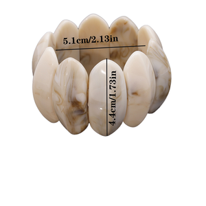 Brazalete Clásico Natural de Crescent Crafts, Color Ámbar y Diseño de Fiesta Blanco, Dijes de Diamantes con Forma de Mariposa Budista - Product Image 5