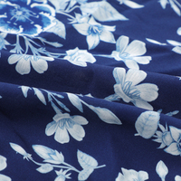 Ventes chaudes Impression numérique douce personnalisée Motif floral sur tissu uni 100% rayonne pour robes Jupes et textiles de maison