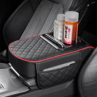 Coussin de console centrale pour voiture avec support de tasse et poche latérale pour téléphone, pour soulager la pression du coude, compatible BMW Toyota Honda