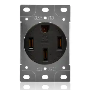US Standard 50A RV Industrial Flush Mounting Receptacle NEMA 14-50R Quick Connector Plug