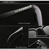 DUBERY 2026 Lunettes de soleil sportives rondes tendance UV 400 polarisées, montures bleues et rouges, vente en gros pour hommes et femmes