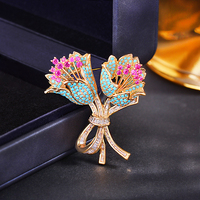 Broche de luxe haut de gamme, créative et raffinée, fleur de poitrine élégante et polyvalente, accessoire pour femme