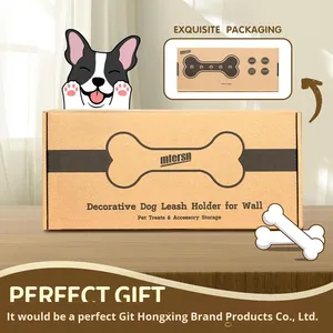 TP TP-35025 Porta Guinzaglio per Cani da Parete in Pelle, Gancio Portachiavi, Portaoggetti <span class=keywords><strong>Moderno</strong></span> Semplice a 1 Livello per Ingresso/Soggiorno - Product Image 4