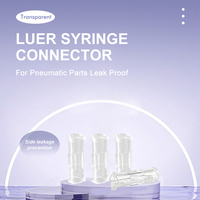 Connecteur de seringue Luer Lock à double hélice, raccord de transfert Luer femelle transparent, en PP de qualité médicale sans BPA pour