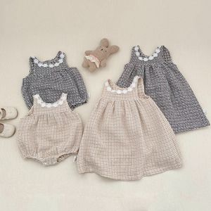 2026 Pakaian Anak Perempuan Baru untuk Musim Semi dan Gugur, Romper Vest Gaun Putri Modis, Setelan Satu Potong untuk Saudara Perempuan - Product Image 4