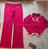 Ensemble de survêtement pour femmes avec logo personnalisé, veste polo à demi-zip, pantalon, automne, ensembles de sport pour filles de grande taille, vêtements de golf, saison d'automne