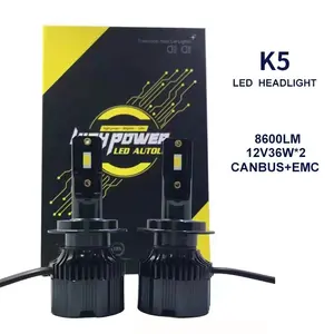 K5 LED פנסי סופר בהיר 6000k 9005 H7 H11 H4 C6 Led פנס אור הנורה
