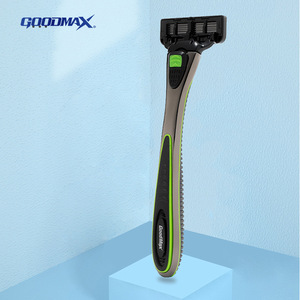 Maquinilla de Afeitar Manual Goodmax Windrunner de 5 Cuchillas, Negra y Verde, Totalmente Lavable, Ligera (39g), para Hombre - Product Image 1
