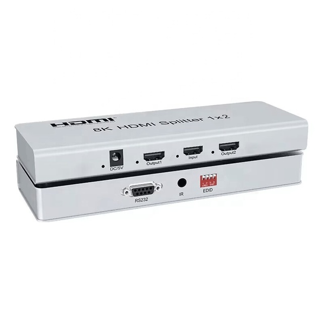 High Quality 48Gbps 8K 60Hz 4K 120Hz HDMI Splitter 2Way HDMI Ultra HD 2.1 Splitter 1x2 7680x4320/60Hz 1 in 2 Out HDMI Splitter