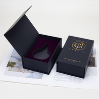 Boîte cadeau magnétique personnalisée pour cosmétiques et soins de la peau, style livre rigide avec couvercle rabattable, insert en mousse et velours, dorure à chaud