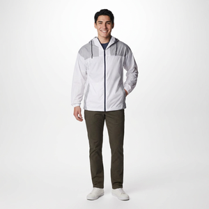 Custom Men's Outdoor <b>Reflective</b> Waterproof <b>Running</b> <b>Jacket</b> Zipper Closure Windbreaker Print Pattern for Golf Cycling Hiking Trips - Product Image 1