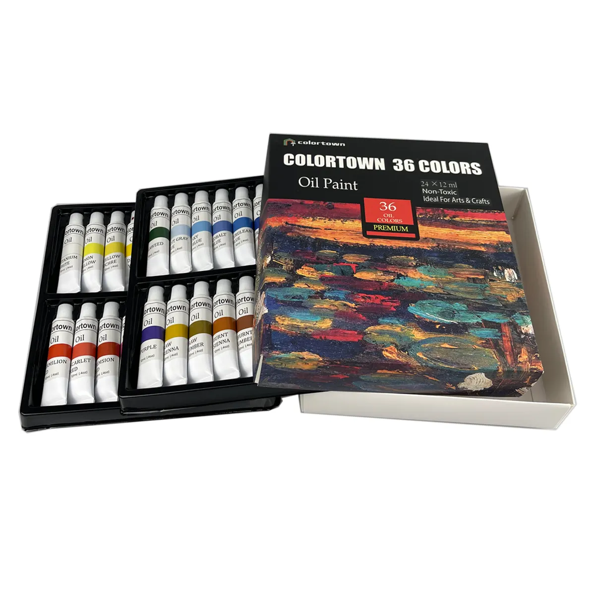 Professional factory wholesale price high quality 12 ml 12/18/24/36/48 Colors Art Painting Oil Color Paint Set For Artist