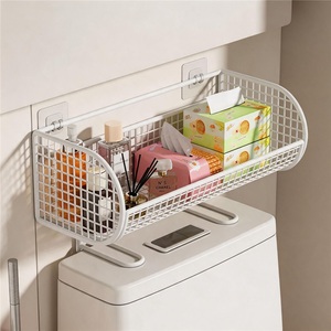 Modern Corner Toilet Rack with Multi-Function Storage for Bathroom Vanity Supplies - Product Image 3