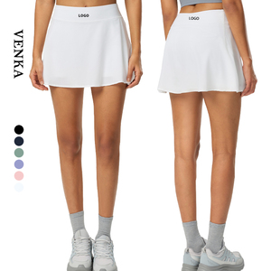 Moda Casual Yoga 2 en 1 Anti Peeping cintura alta tenis Golf falda atlética con bolsillos interiores Fitness Falda corta para mujer - Product Image 1