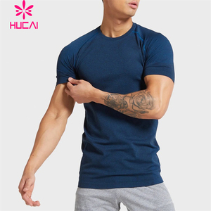 <strong>Custom</strong> logo Hucai New <strong>Design</strong> <strong>Printing</strong> logo Muscle Quick Dry Men Workout Shirts Gym TShirts - Product Image 5