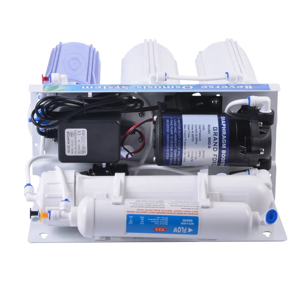 Sistema de filtro de água ro de 5-8 estágios, para tratamento de água com tanque de pressão de plástico 3g 4g