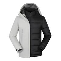 Veste d'hiver pour homme 3 en 1, imperméable, coupe-vent, à capuche, avec doublure en duvet, veste de ski thermique, logo personnalisé OEM