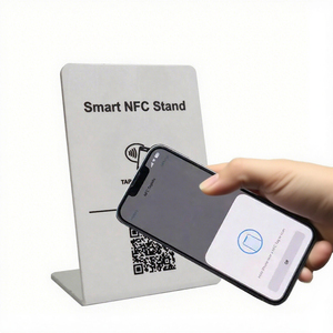 Cá nhân thông minh không tiếp xúc phương tiện truyền thông xã hội tùy chỉnh A5 mã <span class=keywords><strong>QR</strong></span> cá nhân mảng bám NFC avis hiển thị Google xem xét thẻ đứng - Product Image 4