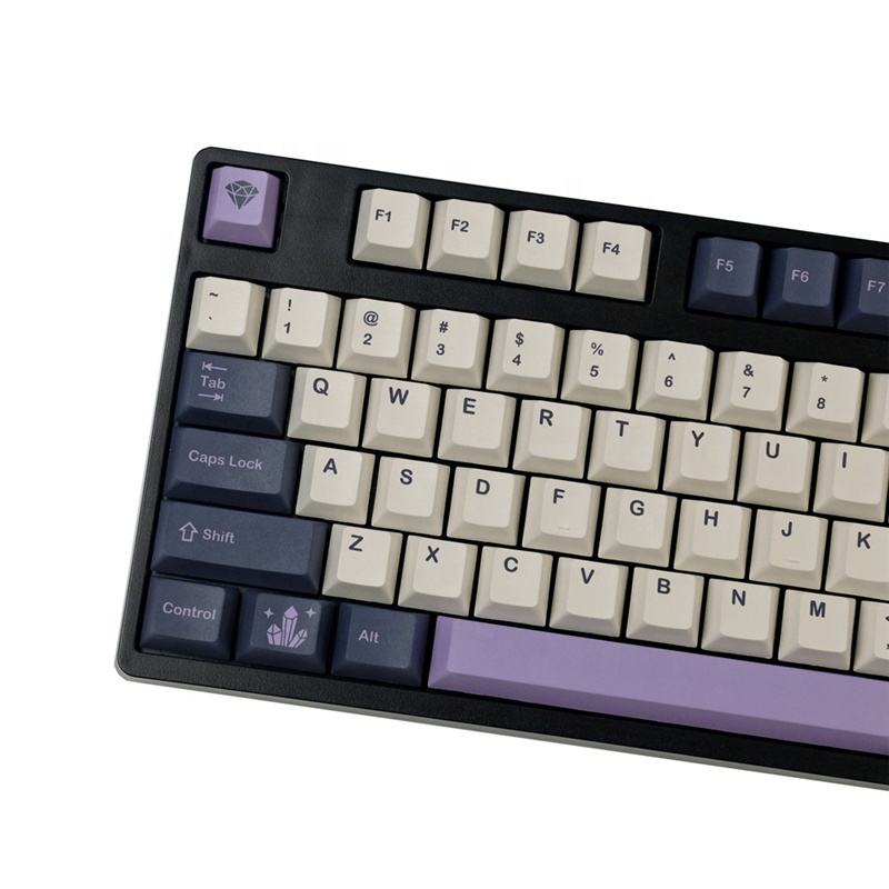 キーボード GMK Amethyst Gmk amethystキーボードキャップ,131キー,チェリープロファイル,PBT