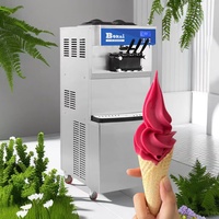 Machine à crème glacée à trois saveurs Fabricant de sorbetière molle Machine à crème glacée commerciale à vendre